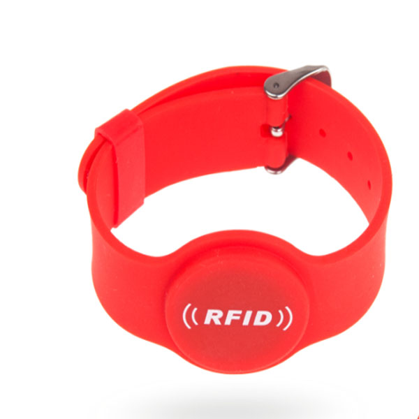 rfid rubber wristband red