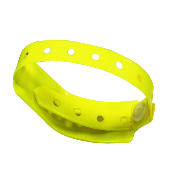 yellow plastic wristbands